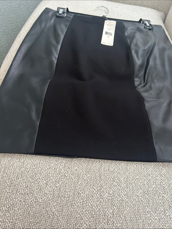 Ralph Lauren Dresses & Skirts - Ralph Lauren Black Pencil Skirt with Faux Leather Panels